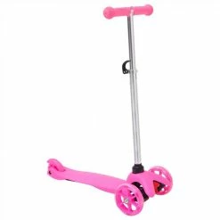 Budget 🔥 3-Wheel Children Scooter with Adjustable Aluminium Handlebar Pink 😉