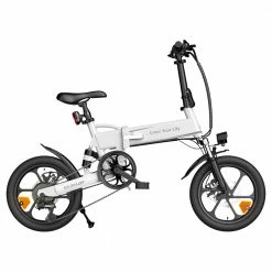Flash Sale 🧨 ADO A16 XE Folding Electric Bike 250W Geared Hub Motor 36V 7.5Ah Battery for 43 Mile Range 25km/h Max Speed - White 🥰