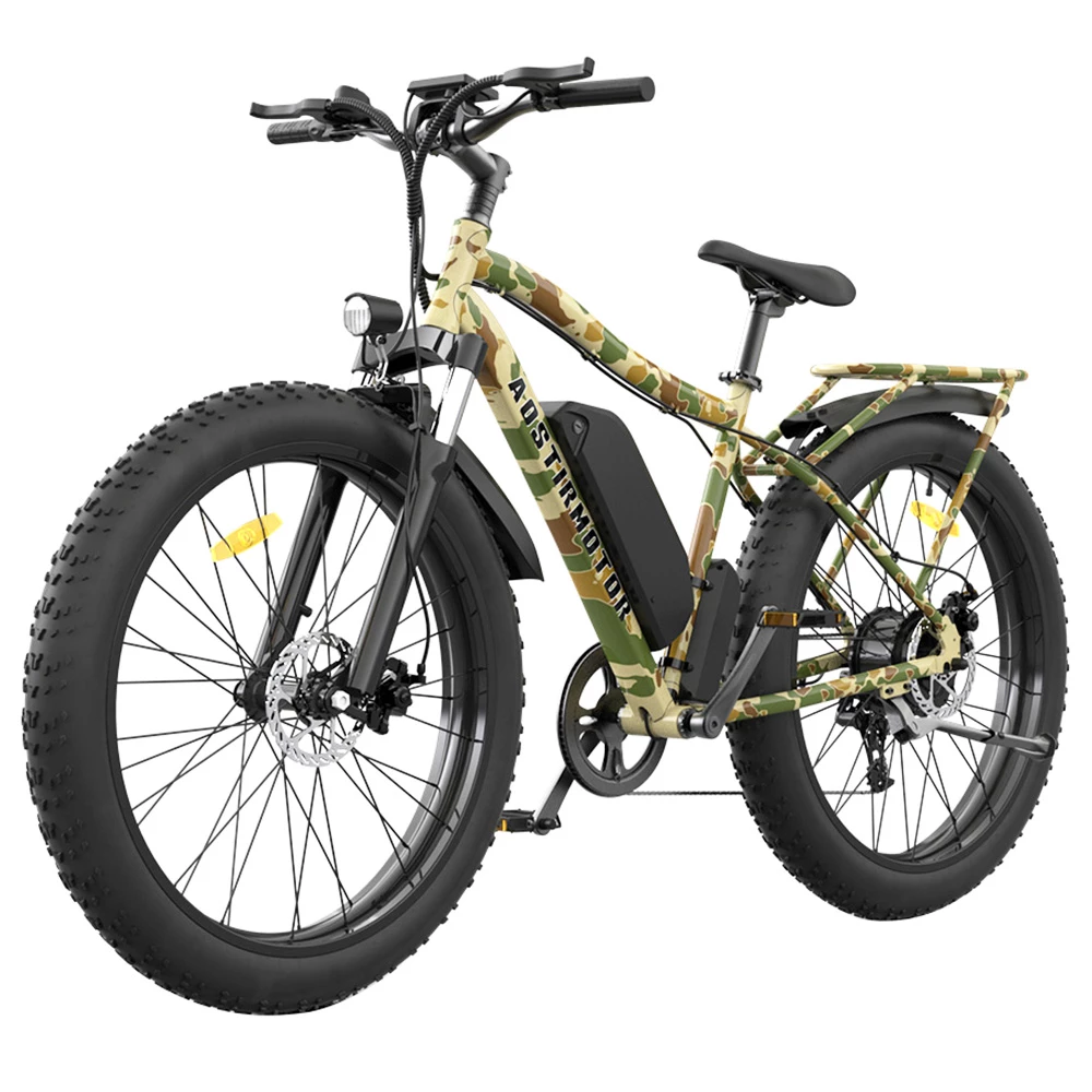 Discount โ๏ธ AOSTIRMOTOR S07-E Electric Bike 26*4.0'' Fat Tire 48V 13Ah Battery 750W Motor 7 Speed Shimano Gear - Desert Camo โ - Image 3