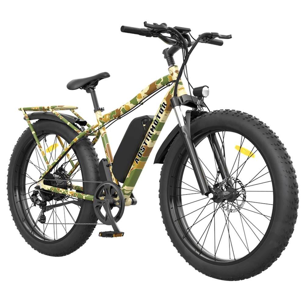 Discount โ๏ธ AOSTIRMOTOR S07-E Electric Bike 26*4.0'' Fat Tire 48V 13Ah Battery 750W Motor 7 Speed Shimano Gear - Desert Camo โ - Image 4