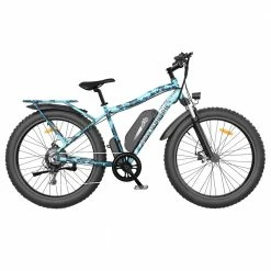 Cheap ⌛ AOSTIRMOTOR S07-F Electric Bike 26*4.0'' Fat Tire 48V 13Ah Battery 750W Motor 7 Speed Shimano Gear - Ocean Blue Camo 😉