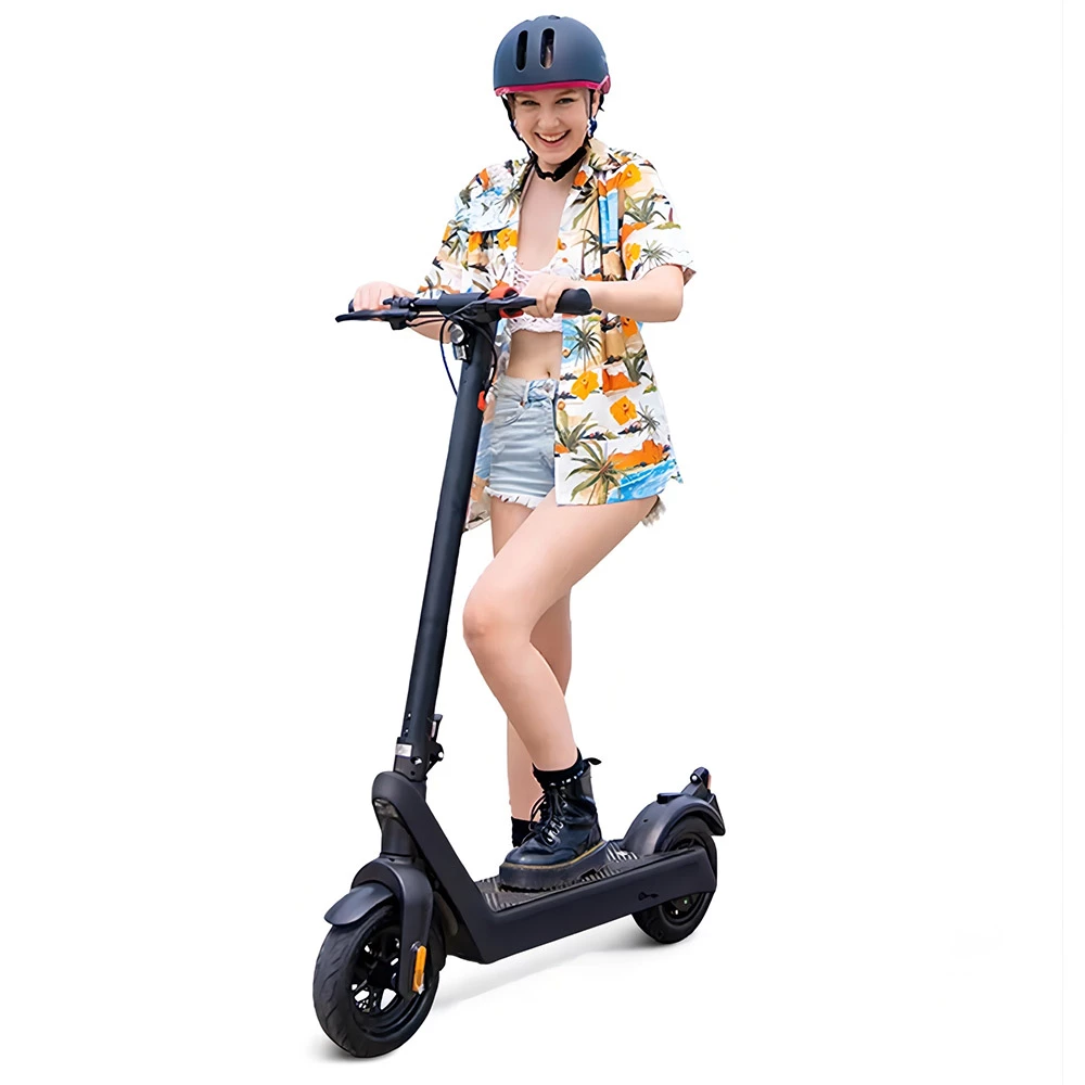 Hot Sale 🧨 AOVO X9 Plus Electric Scooter 10 Inch Explosion-proof Tire 36V 15.6Ah Rated 500W Motor 40Km/h Max Speed 65km Range Dual Disc Brakes Removable Battery- Grey 🧨 - Image 3