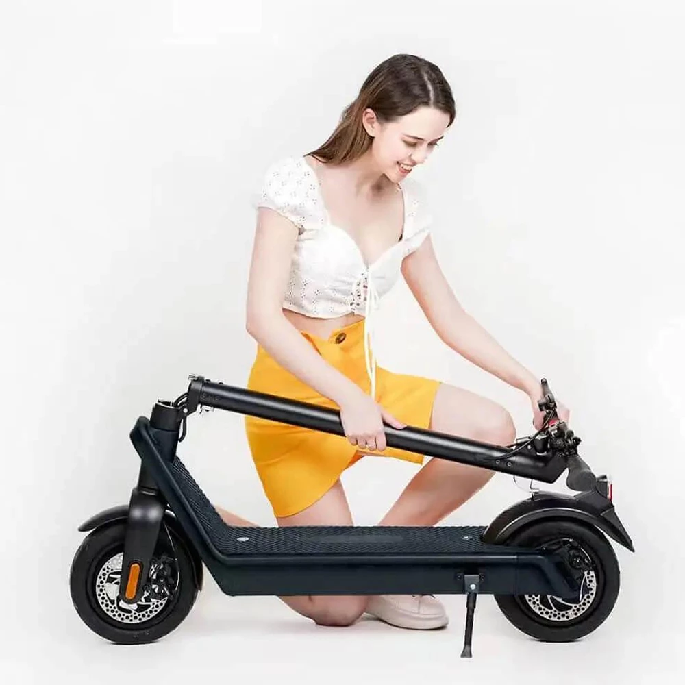 Hot Sale 🧨 AOVO X9 Plus Electric Scooter 10 Inch Explosion-proof Tire 36V 15.6Ah Rated 500W Motor 40Km/h Max Speed 65km Range Dual Disc Brakes Removable Battery- Grey 🧨 - Image 4