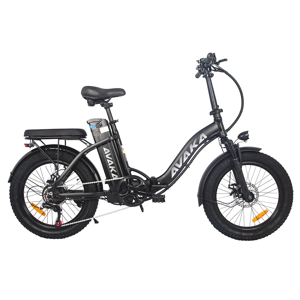 Discount π AVAKA BZ20 PLUS Electric Bike Foldable 20*3.0 Inch Fat Tires 500W Brushless Motor 25Km/h Max Speed 48V 15Ah Battery 100Km Range 120KG Max Load Dual Disc Brake Shimano 7-Speed Gear IP54 Waterproof LCD Display- FT Wheel Black β€οΈ