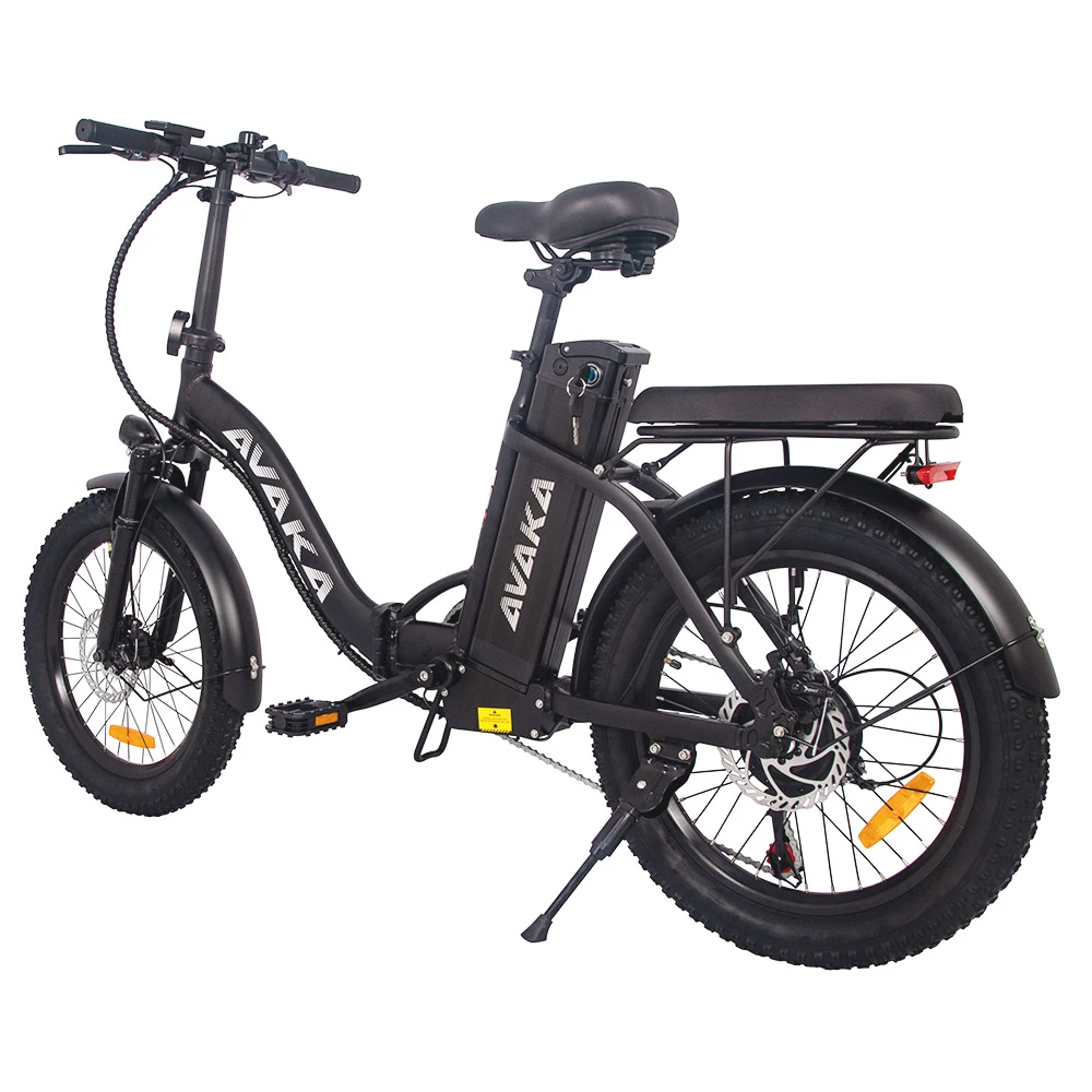 Discount π AVAKA BZ20 PLUS Electric Bike Foldable 20*3.0 Inch Fat Tires 500W Brushless Motor 25Km/h Max Speed 48V 15Ah Battery 100Km Range 120KG Max Load Dual Disc Brake Shimano 7-Speed Gear IP54 Waterproof LCD Display- FT Wheel Black β€οΈ - Image 5
