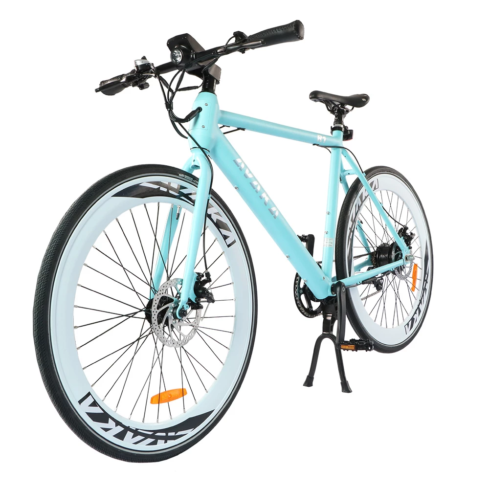Flash Sale π AVAKA R1 Electric Bike 700C*32C Inch Wheels 250W Brushless Motor 25Km/h Max Speed 36V 9Ah Battery Shimano 7-Speed Transmission IP65 Waterproof Double Mechanical Disc Brake LCD Display - Matte Blue β¨ - Image 2