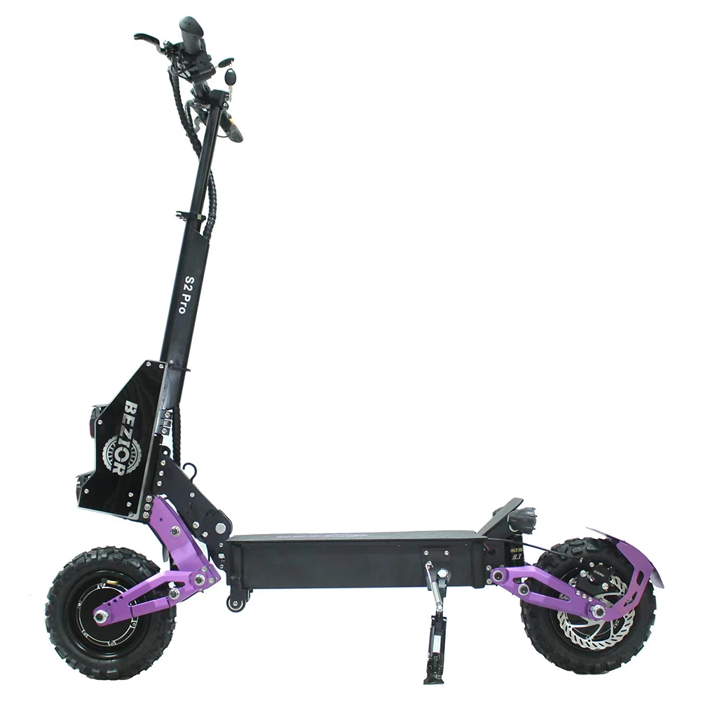 Flash Sale π BEZIOR S2 PRO Electric Off-Road Scooter 11 Inch Wheel 1200W*2 Dual Motor 48V 23Ah Battery 65Km/h Max Speed 120KG Load Double Large Screen Dual Oil Brake Adjustable Height Dual Charging Ports β - Image 3
