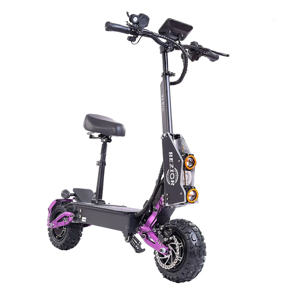 Flash Sale π BEZIOR S2 PRO Electric Off-Road Scooter 11 Inch Wheel 1200W*2 Dual Motor 48V 23Ah Battery 65Km/h Max Speed 120KG Load Double Large Screen Dual Oil Brake Adjustable Height Dual Charging Ports β - Image 2