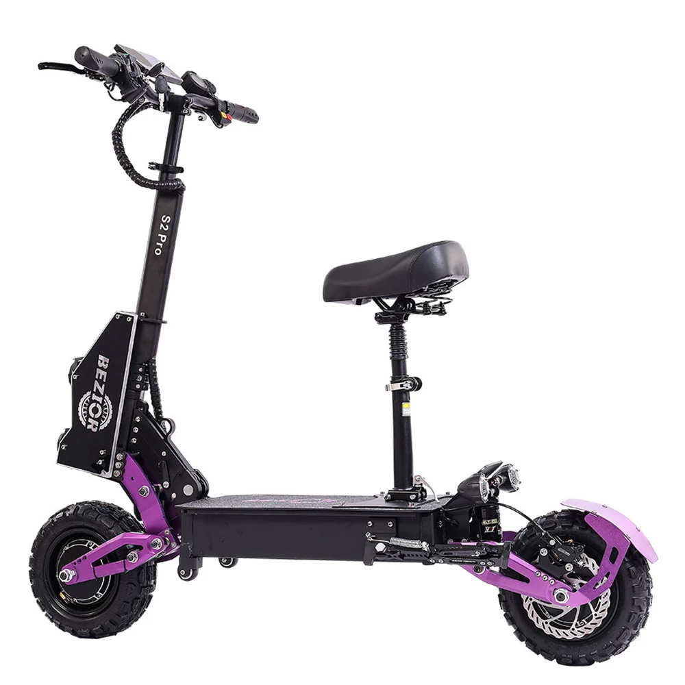 Flash Sale π BEZIOR S2 PRO Electric Off-Road Scooter 11 Inch Wheel 1200W*2 Dual Motor 48V 23Ah Battery 65Km/h Max Speed 120KG Load Double Large Screen Dual Oil Brake Adjustable Height Dual Charging Ports β