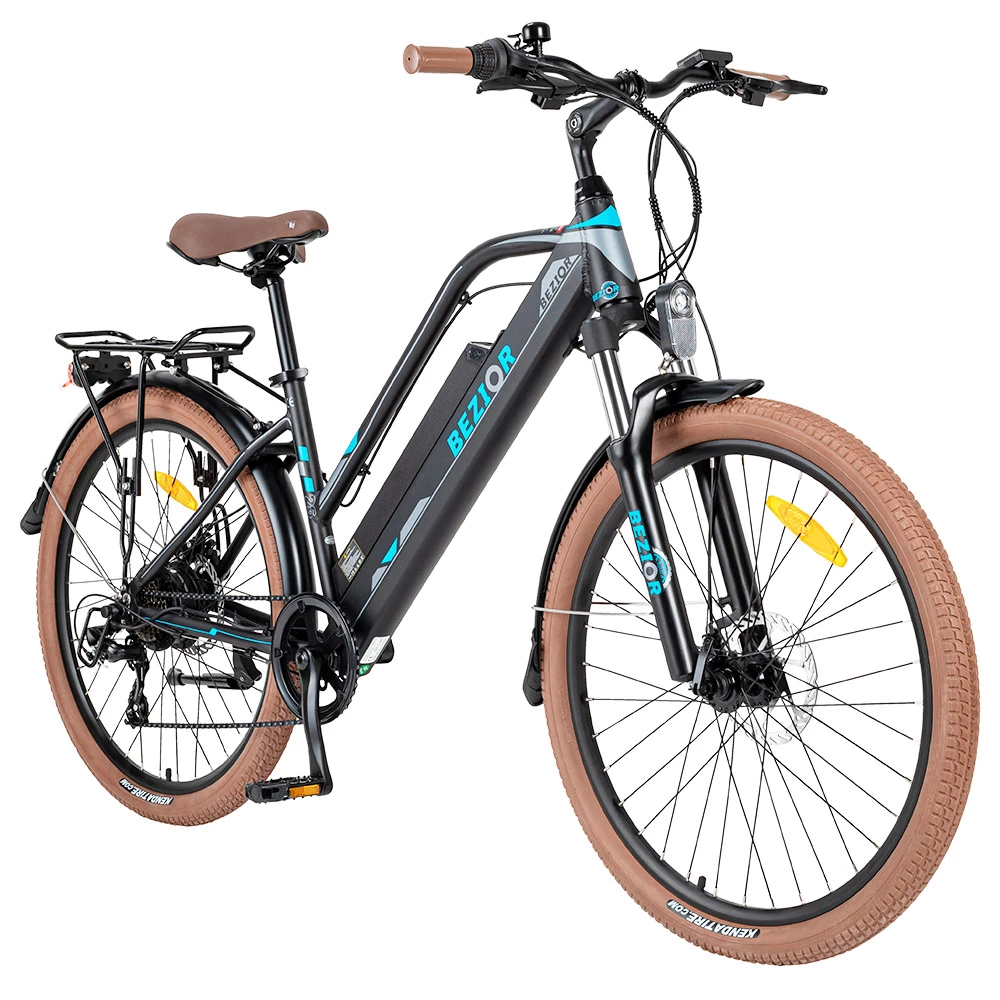 New π― Bezior M2 Pro Electric Moped Bike 500W Motor 100km Range 12.5Ah Battery 26*2.125'' Wheels 25km/h Max Speed - Black π - Image 2