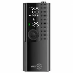 Best Sale 🎉 Bezior Mini Inflator Air Compressor Pump 2000mAh 120PSI with Digital Gauge for Bike Car Tyre 🔔