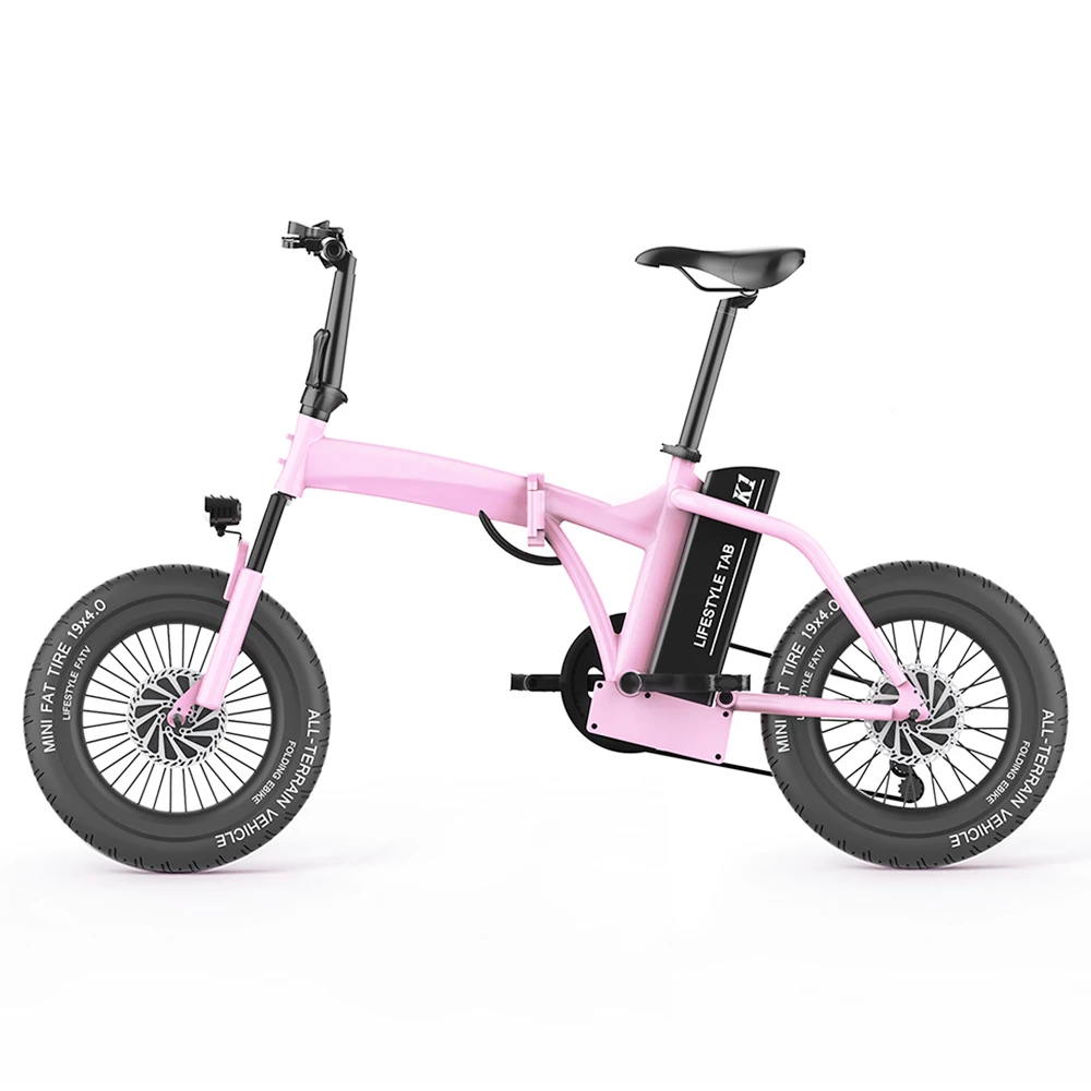 Best reviews of π CMSBIKE K1 FATV All-terrain 19'' Fat Tire Electric Folding Bike Dual-drive 350W*2 Brushless Motors 48V 14Ah Battery - Pink π―