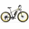 Best Pirce 🤩 CYSUM M980 Fat Tire Electric Bike 48V 1000W Brushless Motor 17Ah Removable Battery for 50-70 Range - Black-Yellow ❤️