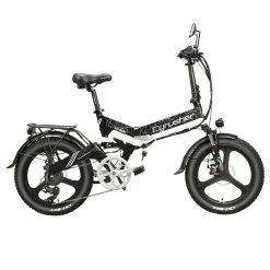 Flash Sale 🥰 Cyrusher XF590 Folding Electric Bike 500W 48V 10 Ah Battery 7 Speed City E-bike - White 🎉