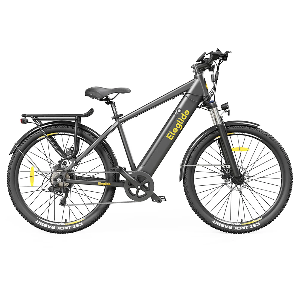 Coupon 🤩 ELEGLIDE T1 Electric Trekking Bike Trekking E-Bike 27.5 Inch CST Tires 36V 12.5AH Battery 250W Motor Shimano 7 Gears Max Speed 25Km/h Max Range 100KM Max Load 120KG IPX4 Waterproof Dual Disk Brake - Black 🧨