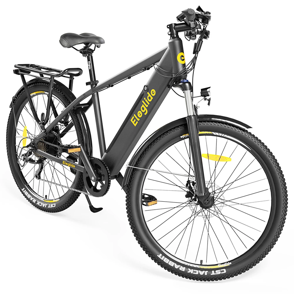 Coupon 🤩 ELEGLIDE T1 Electric Trekking Bike Trekking E-Bike 27.5 Inch CST Tires 36V 12.5AH Battery 250W Motor Shimano 7 Gears Max Speed 25Km/h Max Range 100KM Max Load 120KG IPX4 Waterproof Dual Disk Brake - Black 🧨 - Image 4