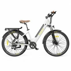 Buy ๐ ELEGLIDE T1 STEP-THRU Electric Trekking Bike Trekking E-Bike 27.5 Inch CST Tires 36V 12.5AH Battery 250W Brushless Motor Shimano 7 Gears Max Speed 25Km/h Max Range 100KM Max Load 120KG IPX4 Waterproof Dual Disk Brake - White โ