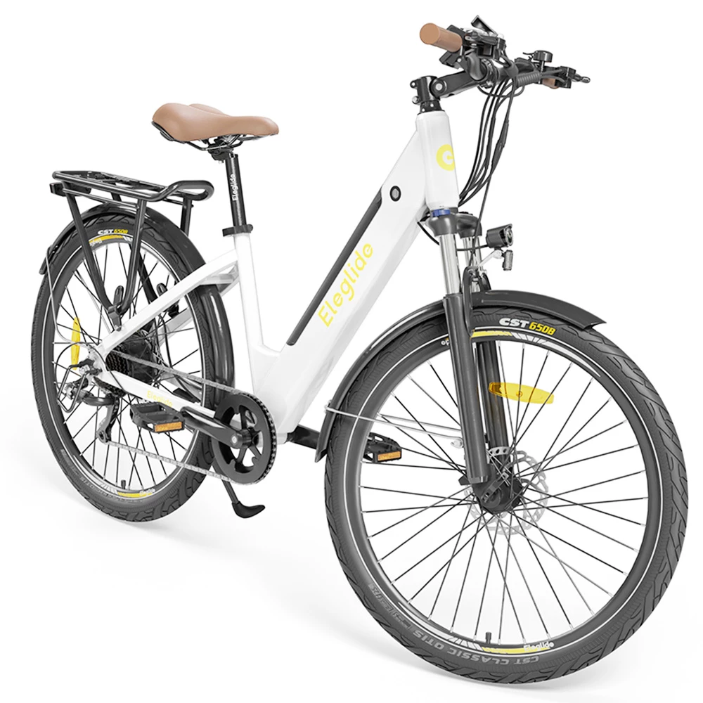 Buy 🎉 ELEGLIDE T1 STEP-THRU Electric Trekking Bike Trekking E-Bike 27.5 Inch CST Tires 36V 12.5AH Battery 250W Brushless Motor Shimano 7 Gears Max Speed 25Km/h Max Range 100KM Max Load 120KG IPX4 Waterproof Dual Disk Brake - White ⌛ - Image 4