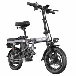 Cheap 🛒 ENGWE T14 Folding Electric Bicycle 14 Inch Tire 350W Brushless Motor 48V 10Ah Battery 25km/h Max Speed - Grey 🔔