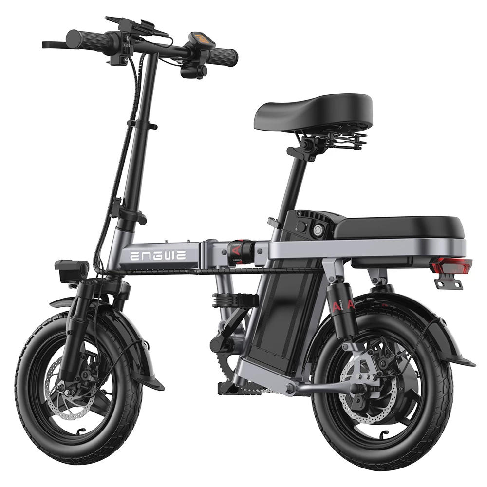 Cheap π ENGWE T14 Folding Electric Bicycle 14 Inch Tire 350W Brushless Motor 48V 10Ah Battery 25km/h Max Speed - Grey π - Image 2