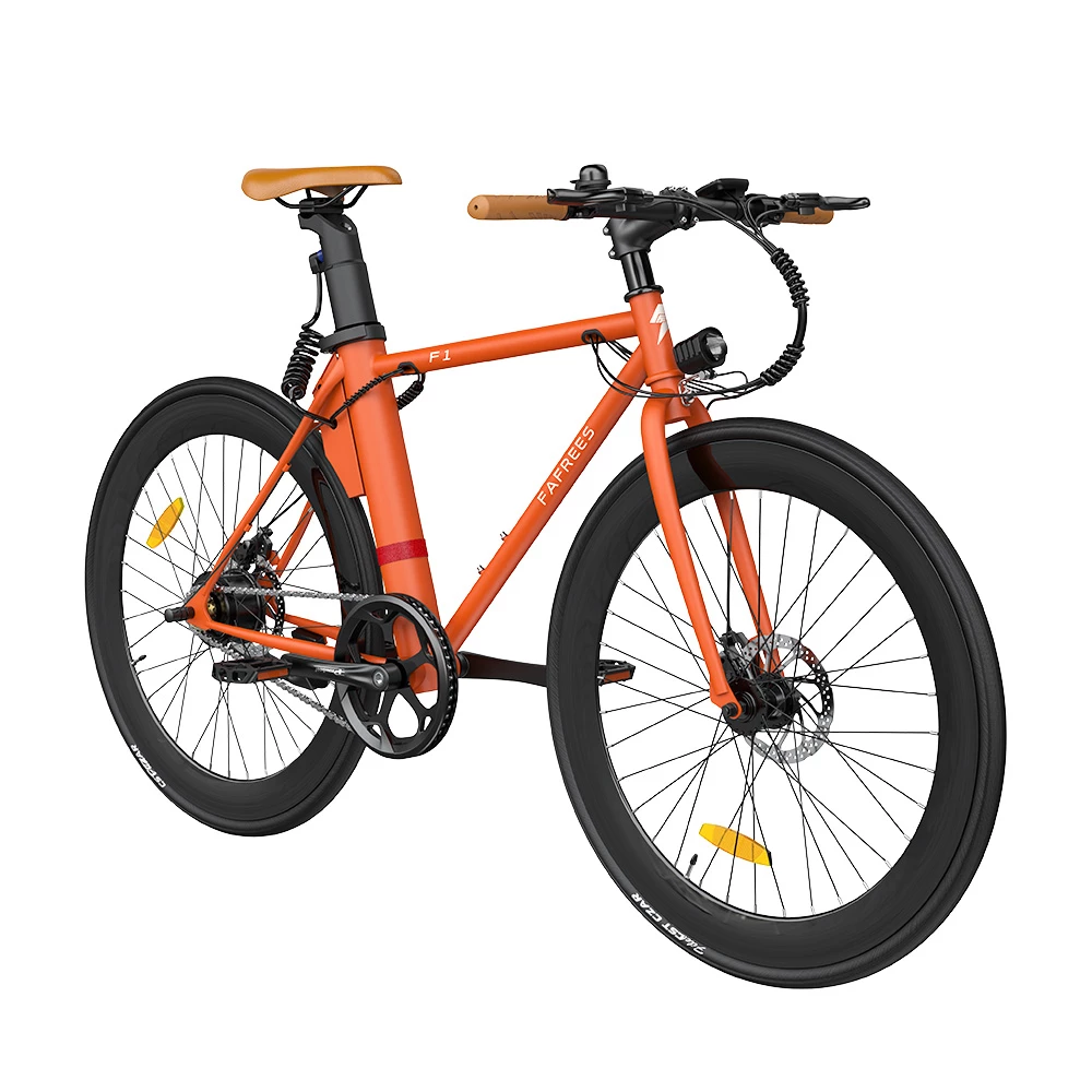 Cheapest π FAFREES F1 Electric Bike 250W Brushless Motor 25km/h Max Speed 9Ah Battery Shimano 7-Speed Transmission - Orange π - Image 2