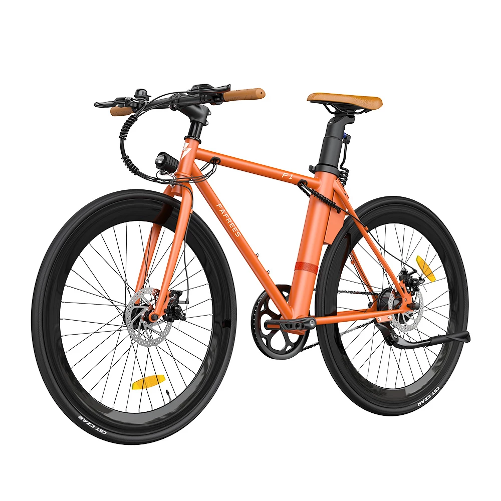 Cheapest π FAFREES F1 Electric Bike 250W Brushless Motor 25km/h Max Speed 9Ah Battery Shimano 7-Speed Transmission - Orange π - Image 3