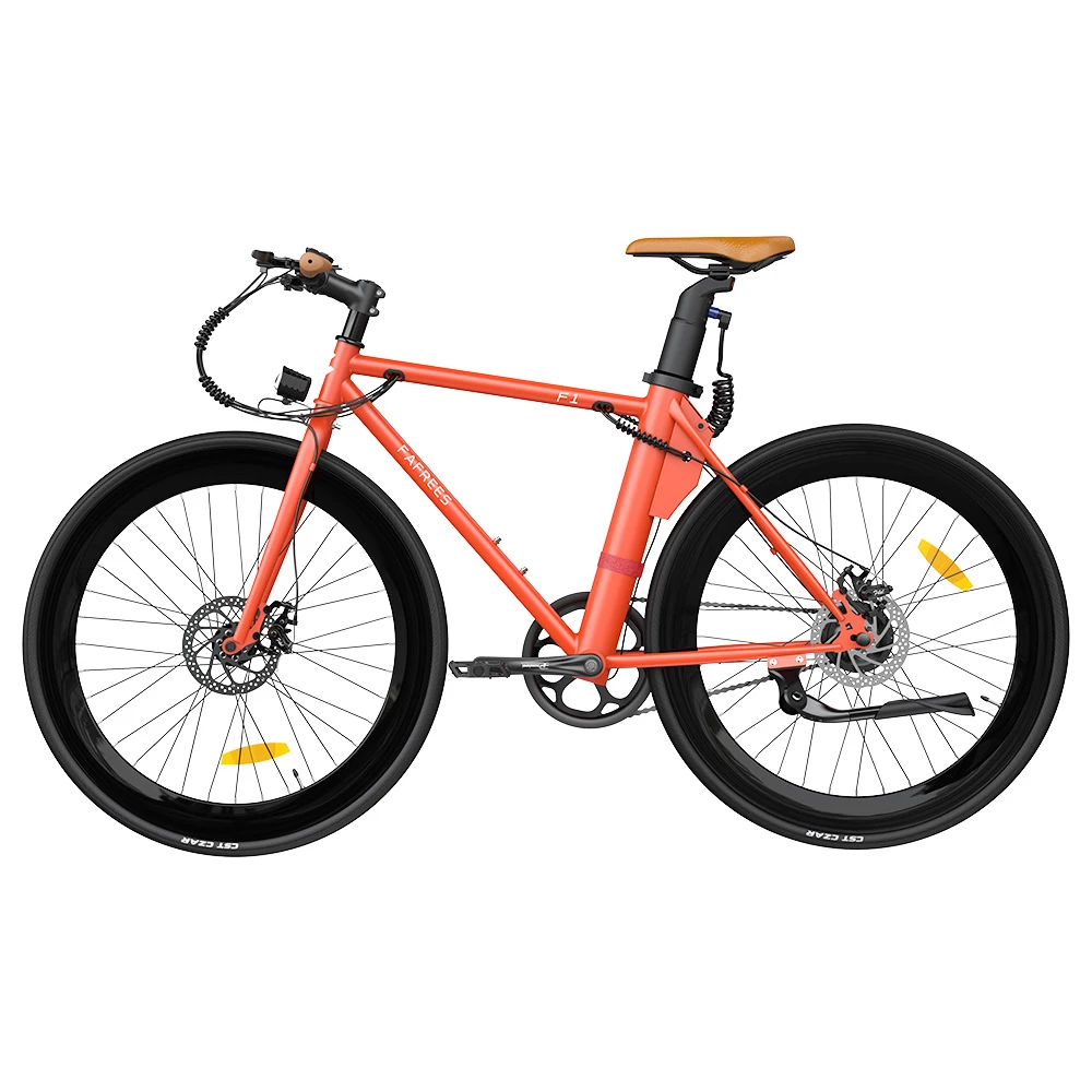 Cheapest π FAFREES F1 Electric Bike 250W Brushless Motor 25km/h Max Speed 9Ah Battery Shimano 7-Speed Transmission - Orange π - Image 4