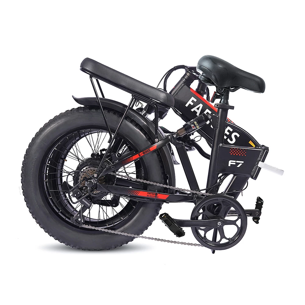 Outlet π FAFREES F7 Folding Electric Bike 20*4.0 Chaoyang Fat Tires 750W Motor 35Km/h Max Speed Removable 48V 10Ah Lithium-Ion Battery 90KM Max Range Shimano 7-Speed Gears E-bike - Black π₯° - Image 6