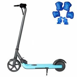 Discount ✨ GOGOBEST V1 Electric Folding Children Scooter 150W Motor 21.6V 2AH Battery Max Speed 4~6Km/h for Kid's Outdoor Sports with Free Knees and Elbows Protectors - Blue 🎁