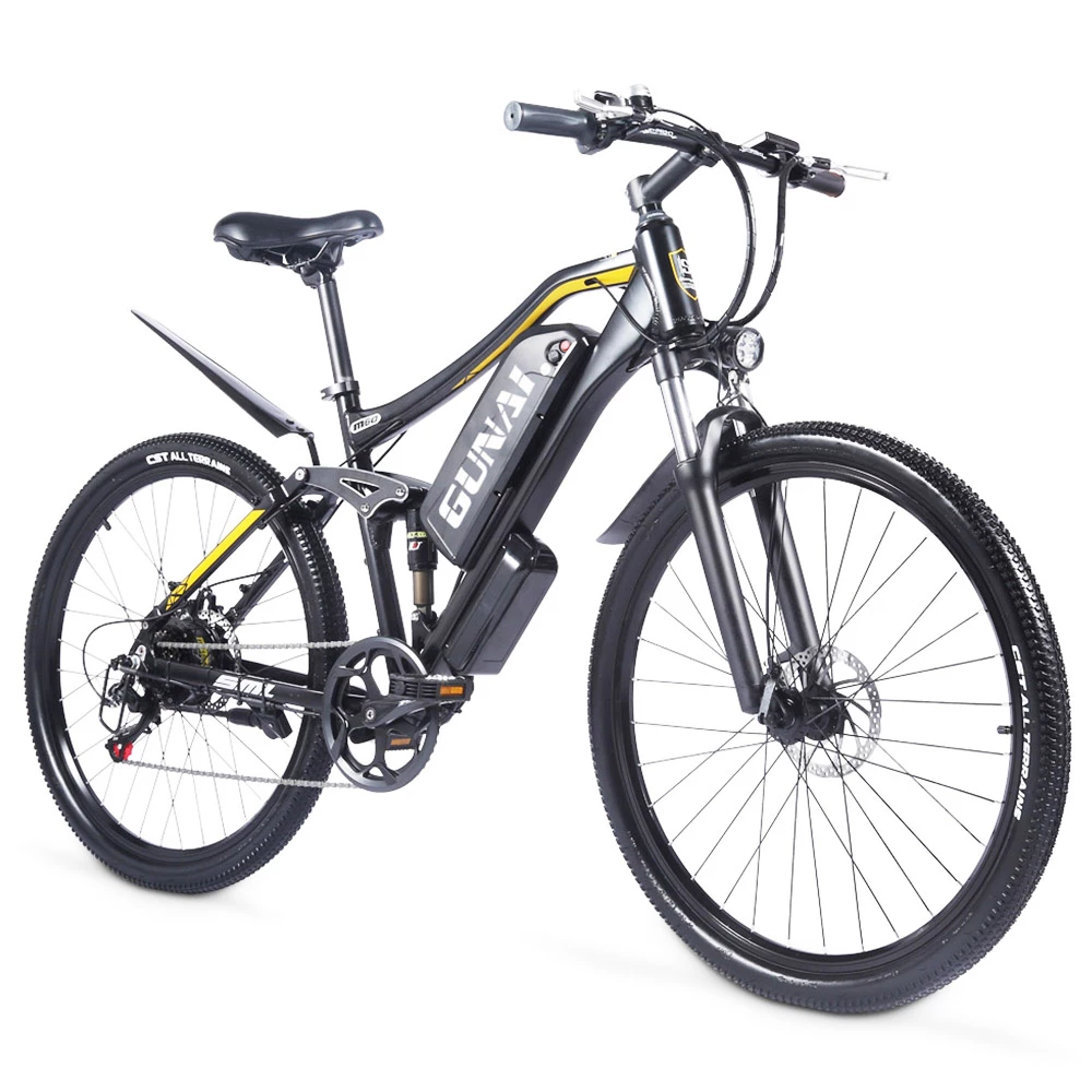 Hot Sale ๐ GUNAI M60 500W 48V 15Ah 27*1.95'' Electric Bicycle 35km/h Max Speed 35-45km Mileage Range 120kg Max Load - Black โจ - Image 2