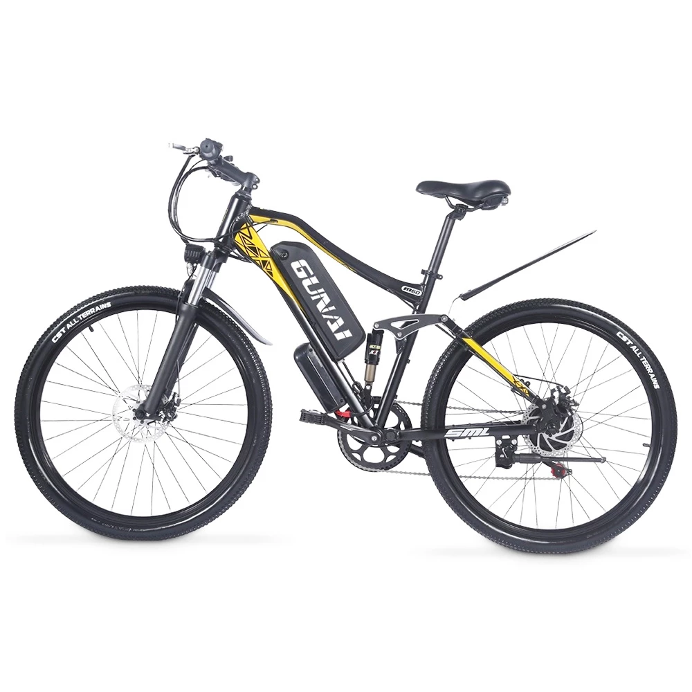 Hot Sale ๐ GUNAI M60 500W 48V 15Ah 27*1.95'' Electric Bicycle 35km/h Max Speed 35-45km Mileage Range 120kg Max Load - Black โจ - Image 4