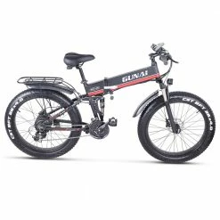 Outlet 💯 GUNAI MX01 1000W 48V 12.8Ah 26'' Electric Bicycle 40km/h Max Speed 40-50km Mileage Range 150kg Max Load - Red ❤️
