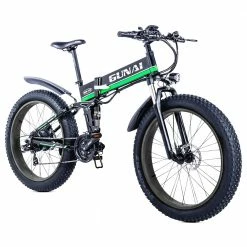 New ❤️ GUNAI MX01 1000W 48V 12.8Ah 26'' Electric Bicycle 40km/h Max Speed 40-50km Mileage Range 150kg Max Load - Green ⌛
