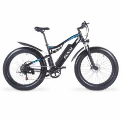 Best Sale 😀 GUNAI MX03 Electric Bicycle 1000W 48V 17Ah Battery 26*4.0 Inch Fat Tires Mountain Bike 40Km/h Max Speed 40-50KM Mileage Range 150KG Max Load Double Dics Brake - Black 🤩