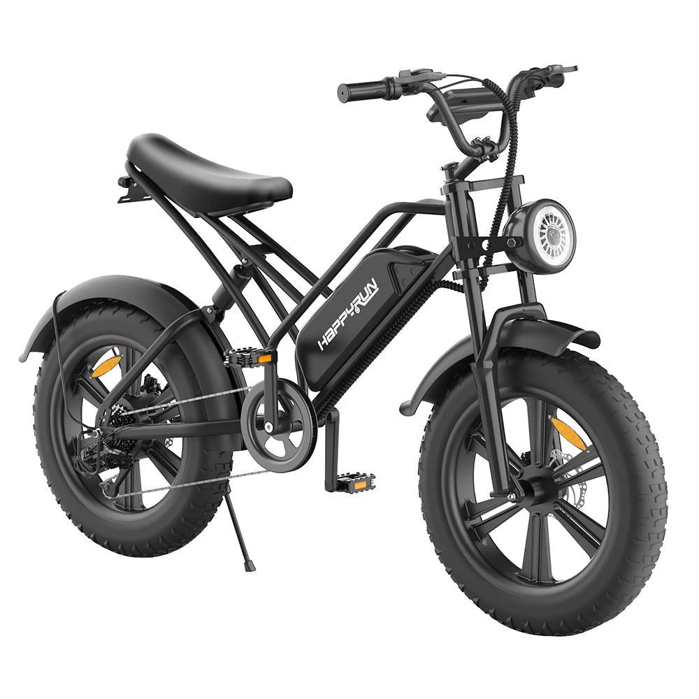 Best Pirce ๐คฉ HAPPYRUN HR-G50 Electric Bike 20 Inch Fat Tires 48V 18Ah Battery 750W Motor 45Km/h Max Speed Retro Ebike Max Load 150kg ๐ - Image 3