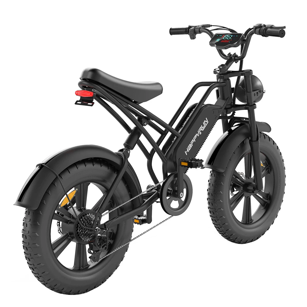 Best Pirce ๐คฉ HAPPYRUN HR-G50 Electric Bike 20 Inch Fat Tires 48V 18Ah Battery 750W Motor 45Km/h Max Speed Retro Ebike Max Load 150kg ๐ - Image 4