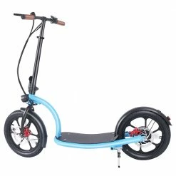 Cheapest 🔔 HiBoy VE001 Electric Scooter 16 Inch Tires 350W Motor 36V 10Ah Battery 30km/h Max Speed 60km Range 100kg Max Load - Blue 💯