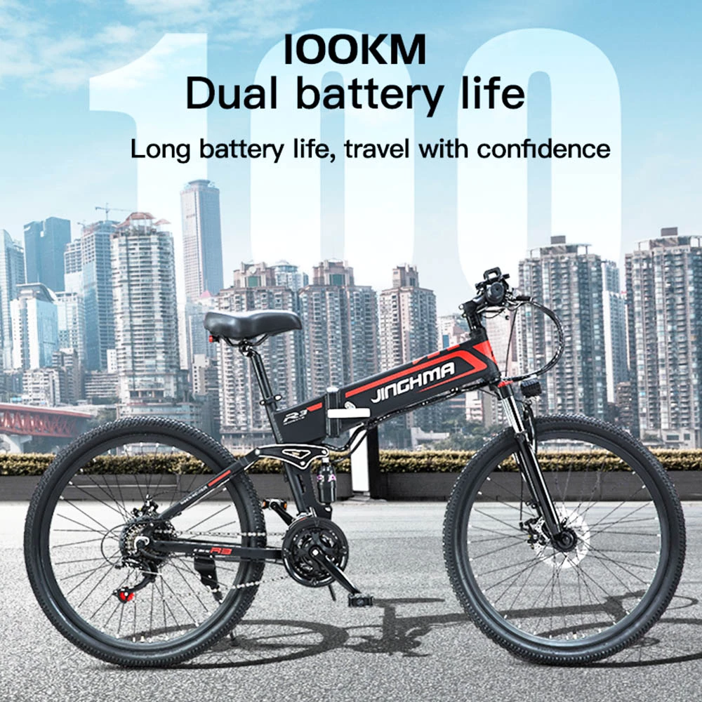 Best Pirce ๐ฅฐ JINGHMA R3 500W 48V 12.8Ah 26 Inch Tire Electric Bicycle 40km/h Max Speed 70km Range 120kg Max Load with 2 Batteries ๐คฉ - Image 2