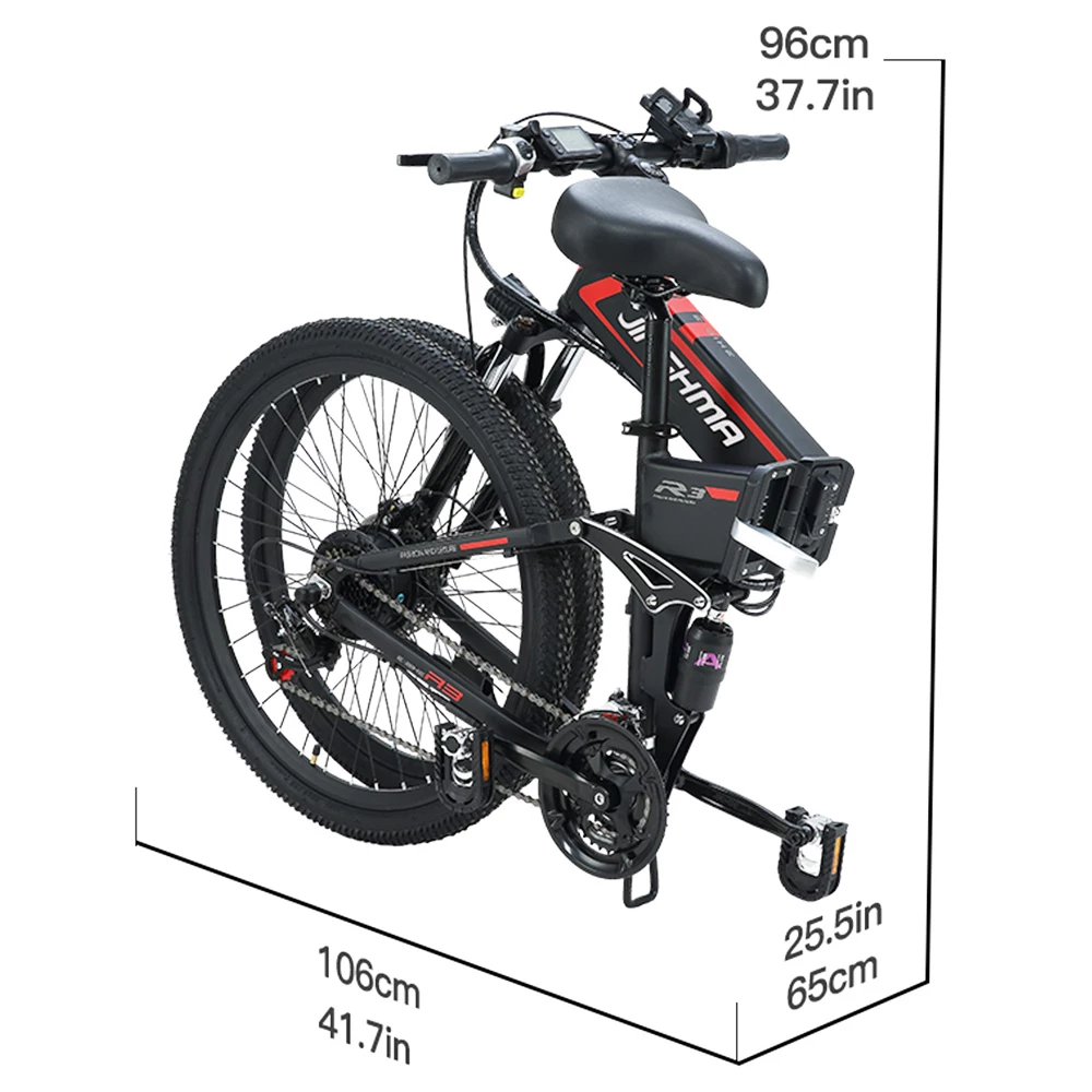 Best Pirce ๐ฅฐ JINGHMA R3 500W 48V 12.8Ah 26 Inch Tire Electric Bicycle 40km/h Max Speed 70km Range 120kg Max Load with 2 Batteries ๐คฉ - Image 5