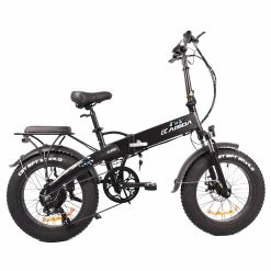 Budget ๐ KAISDA K2 Pro Folding Electric Moped Bike Mountain Bicycle 20*4.0 Inch Fat Tire Bafang 350W Motor Max Speed 25Km/h 48V 12.8AH Battery Max Load 150KG SHIMANO 21 Speed APP Control - Black โค๏ธ
