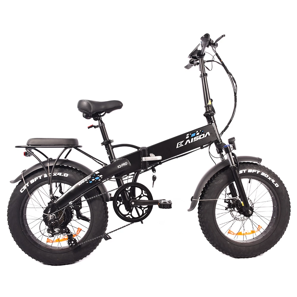 Budget ๐ KAISDA K2 Pro Folding Electric Moped Bike Mountain Bicycle 20*4.0 Inch Fat Tire Bafang 350W Motor Max Speed 25Km/h 48V 12.8AH Battery Max Load 150KG SHIMANO 21 Speed APP Control - Black โค๏ธ
