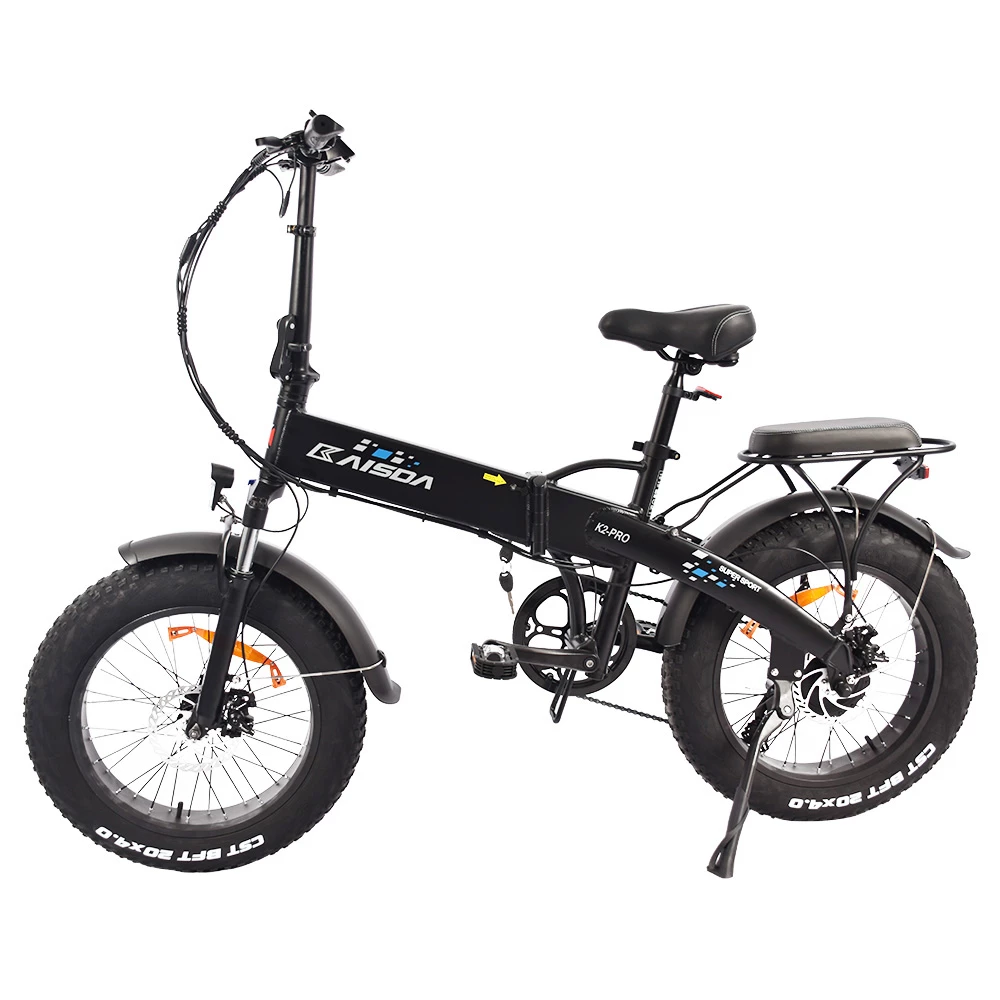 Budget ๐ KAISDA K2 Pro Folding Electric Moped Bike Mountain Bicycle 20*4.0 Inch Fat Tire Bafang 350W Motor Max Speed 25Km/h 48V 12.8AH Battery Max Load 150KG SHIMANO 21 Speed APP Control - Black โค๏ธ - Image 2