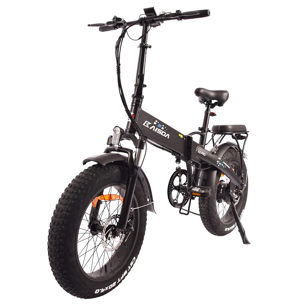 Budget ๐ KAISDA K2 Pro Folding Electric Moped Bike Mountain Bicycle 20*4.0 Inch Fat Tire Bafang 350W Motor Max Speed 25Km/h 48V 12.8AH Battery Max Load 150KG SHIMANO 21 Speed APP Control - Black โค๏ธ - Image 4