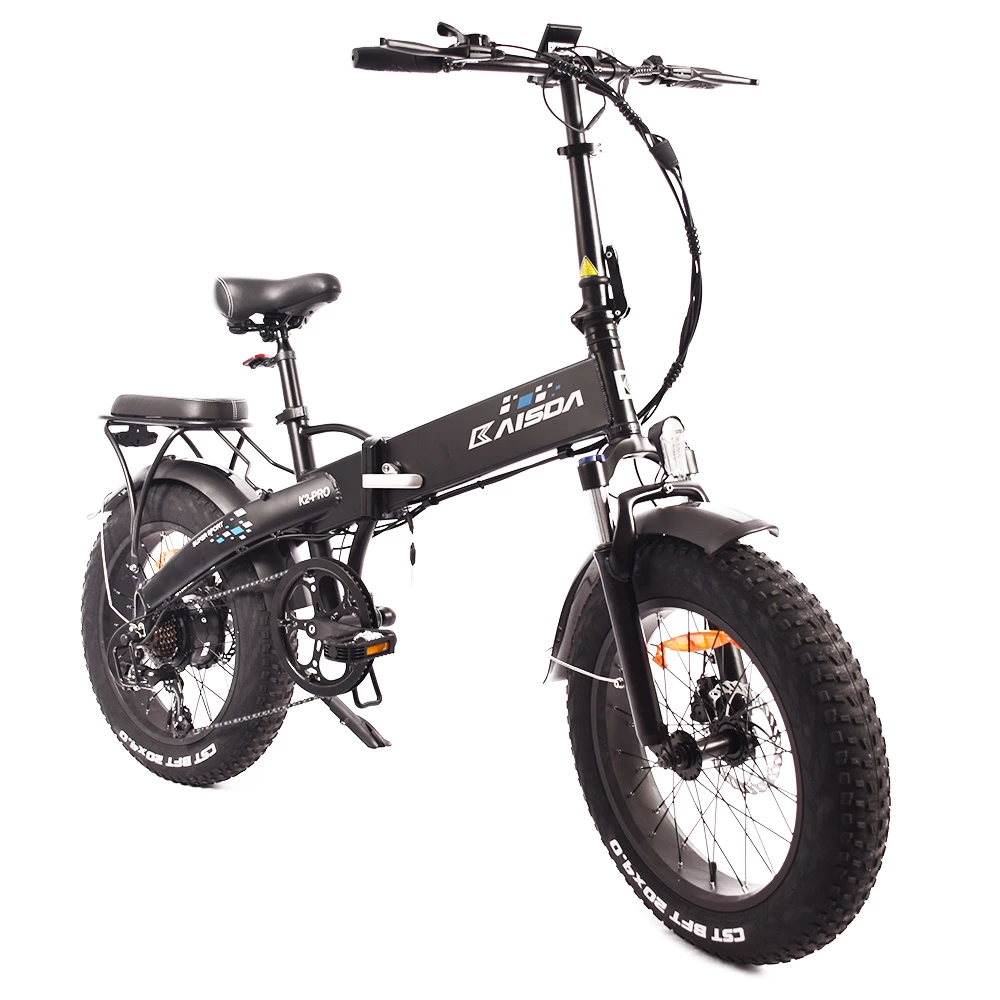 Budget ๐ KAISDA K2 Pro Folding Electric Moped Bike Mountain Bicycle 20*4.0 Inch Fat Tire Bafang 350W Motor Max Speed 25Km/h 48V 12.8AH Battery Max Load 150KG SHIMANO 21 Speed APP Control - Black โค๏ธ - Image 5