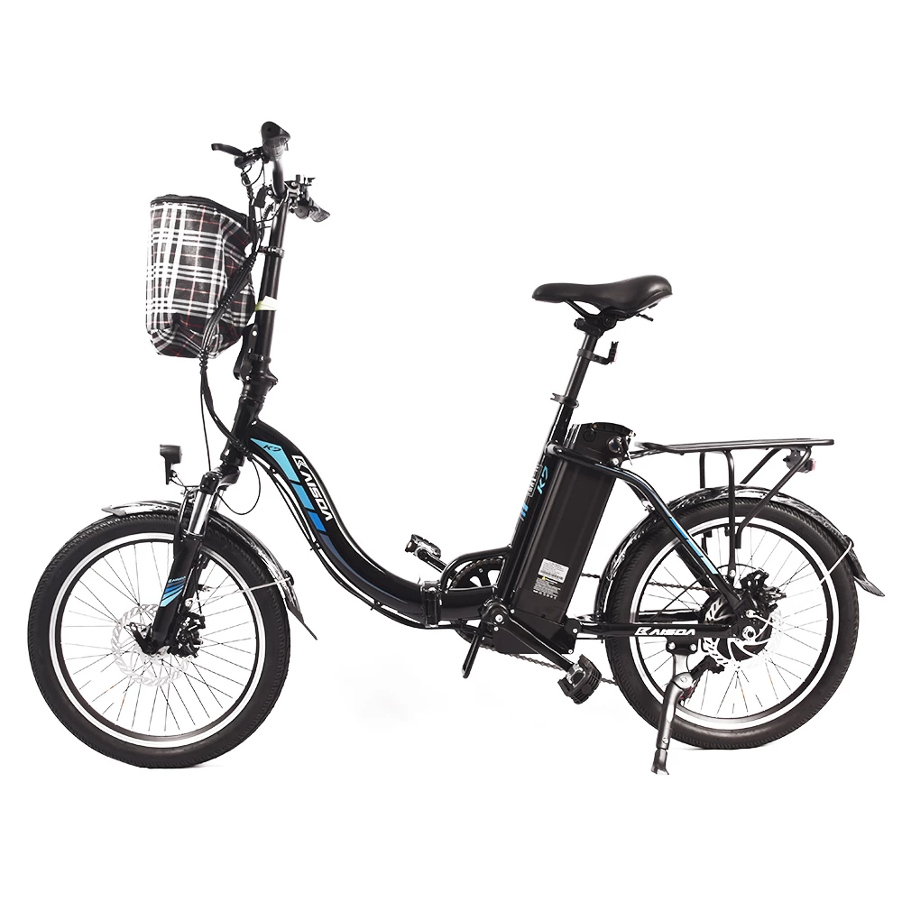 Best deal π₯ KAISDA K7 Folding Electric Moped Bike 20*1.95 Inch Tire 350W Motor 25-28Km/h Max Speed Mountain Bicycle SHIMANO 21-Speed APP Control - Black π - Image 3