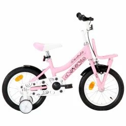 Best Pirce ๐ฏ Kids Bike with Front Carrier 14 inch White and Pink ๐