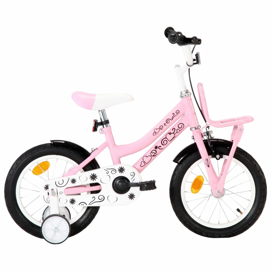 Best Pirce π― Kids Bike with Front Carrier 14 inch White and Pink π