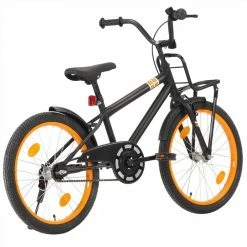Outlet 👏 Kids Bike with Front Carrier 20 inch Black and Orange 🔥