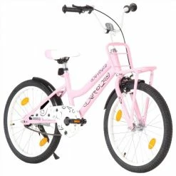 Promo 👍 Kids Bike with Front Carrier 20 inch Pink and Black 🛒