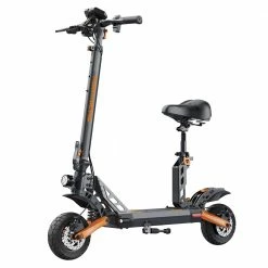New 🎉 KuKirin G2 PRO Adventurers Dream Folding Electric Scooter 9 Inch Pneumatic Tire 600W Brushless Motor 48V 15AH Battery Max Speed 45km/h Max Range 55KM HD LCD Display Dual Disc Brake Led Light with Seat - Black 👏